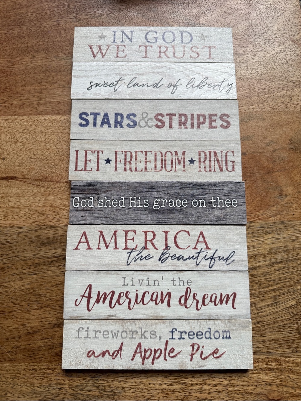 P. Graham Dunn Patriotic Decor Signs Tabletop NEW Lot of 8
